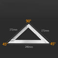 Aluminum Alloy Square Ruler Right Angle 90 Turning Woodworking Steel Qme A