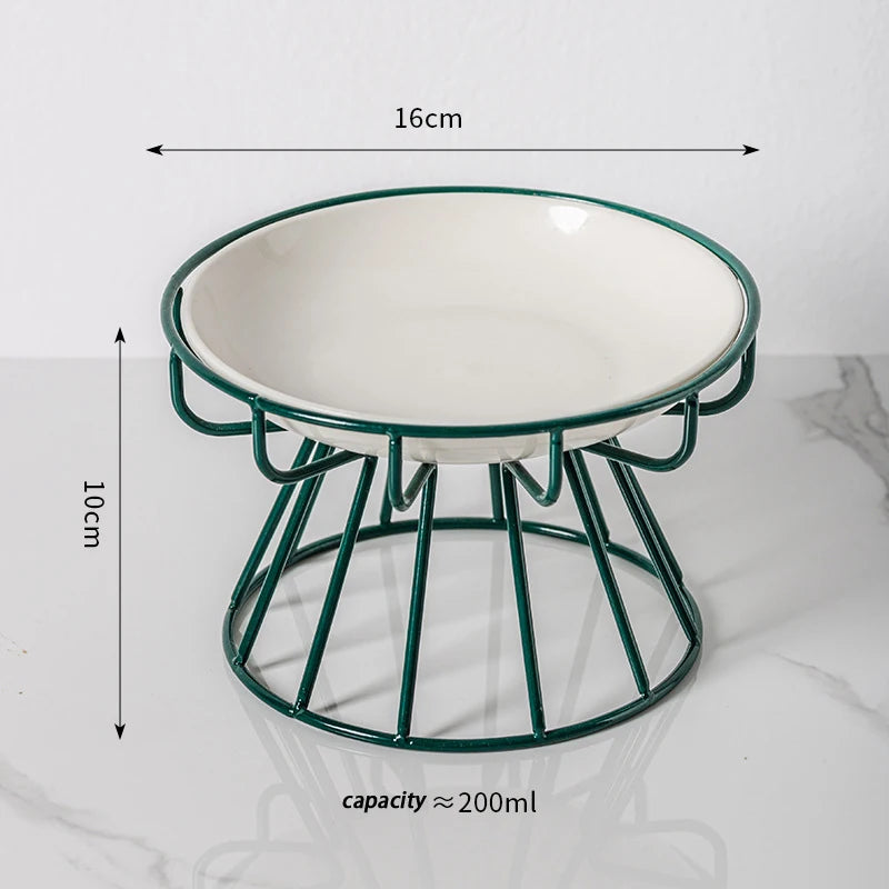 Dogs Supplies Outdoor Feeding Drinking Accessories Ceramic Raised Pet Qme A4
