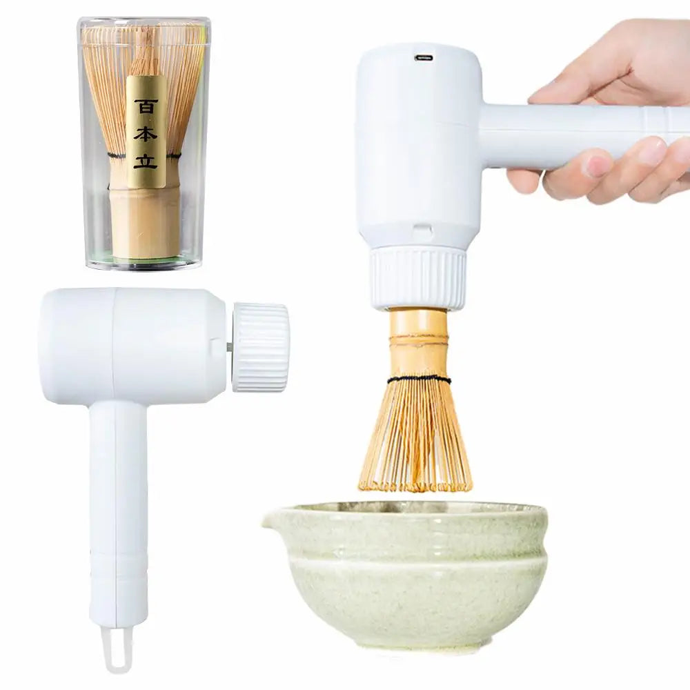 Electric Matcha Whisk Device Rechargeable Quickly Whisking Matcha Blender for Home Beverage Shop DIY Tea-Making Blender Tool Qme