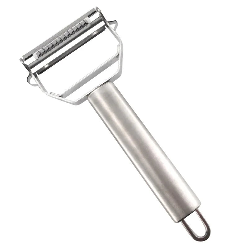 Stainless Steel Kitchen Peeler Fruits Vegetables Potatoes Carrots Cucumbers Grater Multifunctional Household Peeler Shredder Qme 1 PC