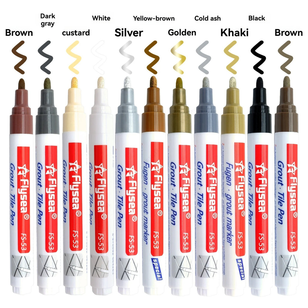 10/20Pcs Waterproof Grout Pen Tile Marker Wall Seam Pen for Tile Floor Bathroom Kitchen Decontamination Seam Repair Tools Qme