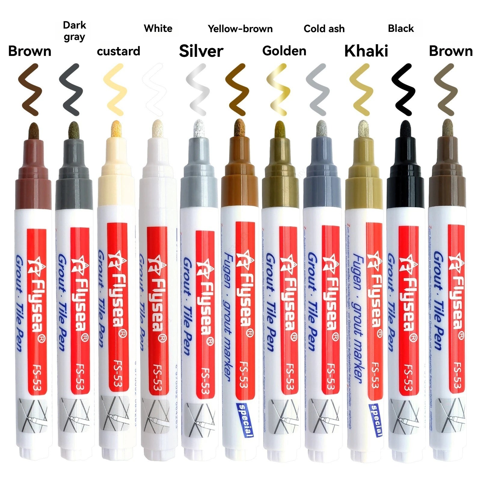 10/20Pcs Waterproof Grout Pen Tile Marker Wall Seam Pen for Tile Floor Bathroom Kitchen Decontamination Seam Repair Tools Qme