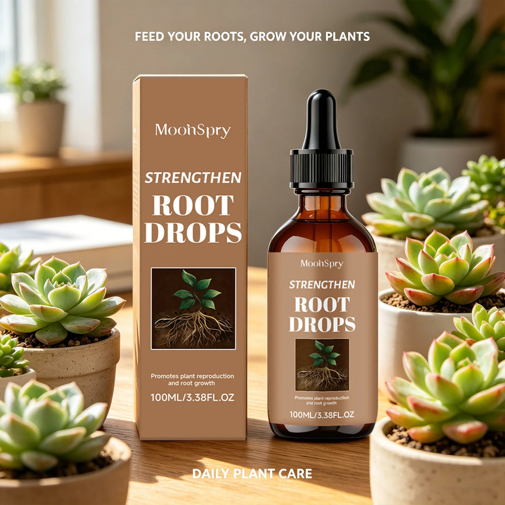 Plant Root Growth Drops Promoting Root Development Provide Growth Hormone & Nutrients Enhance Stress Resistance Plant Supplement Qme 2 x 100ML Boxed