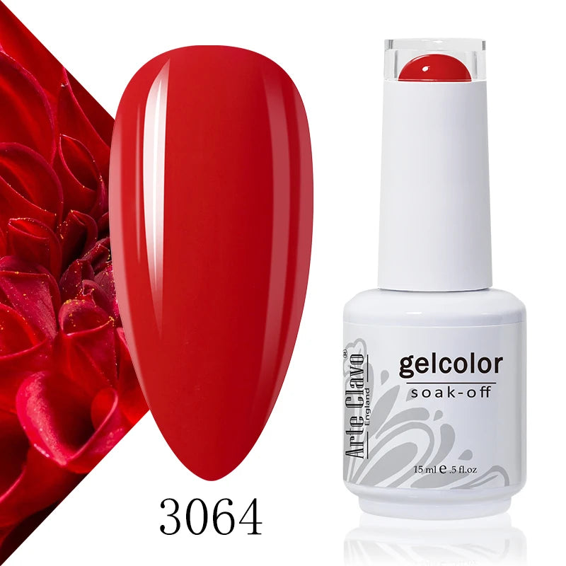 Arte Clavo Solid Gel Nail Polish Rainbow Summer Varnish Soak Off