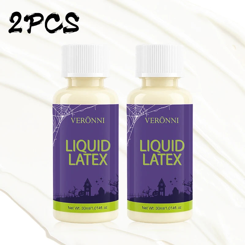 Liquid Latex SFX Makeup Adhesive Special Effects Fake Skin Zombie Qme 2pcs