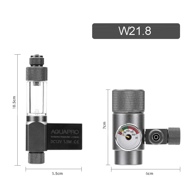 Aquarium Co2 Regulator Mini System Carbon Dioxide Reducer Solenoid Valve Cylinder Accessories Fishing Tank Akvarium Kit Bubble Qme valve and regulator US