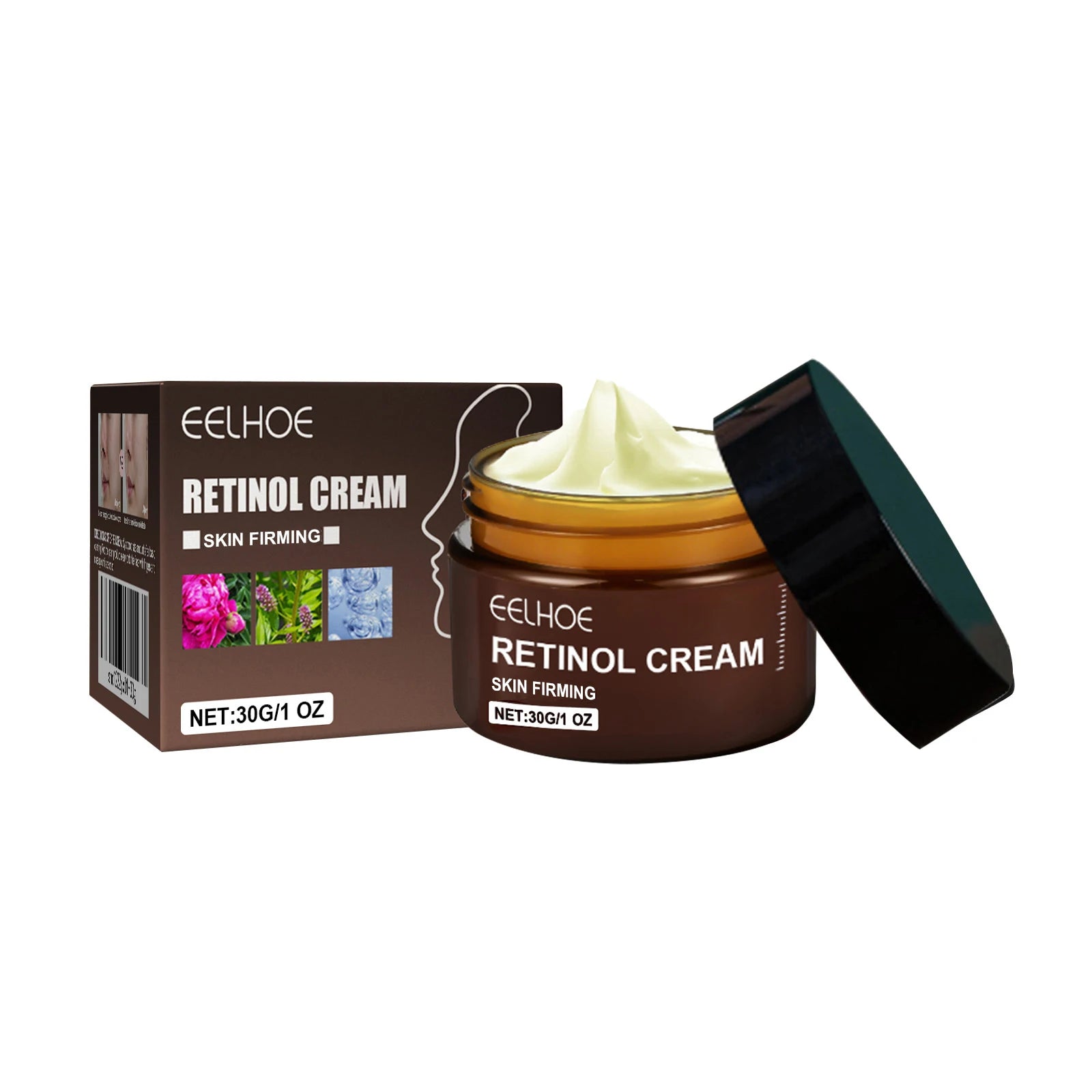 Double Retinol Facial Cream Anti-aging Fade Fine Line Wrinkle Firming Lifting Repair Skin Barrier Brightening Moisturizing Cream Qme 30g