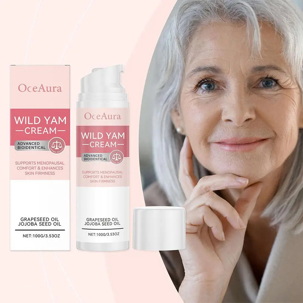 Wild Yam Cream Facial Women Natural Estrogen Moisturizer Hydrates Qme