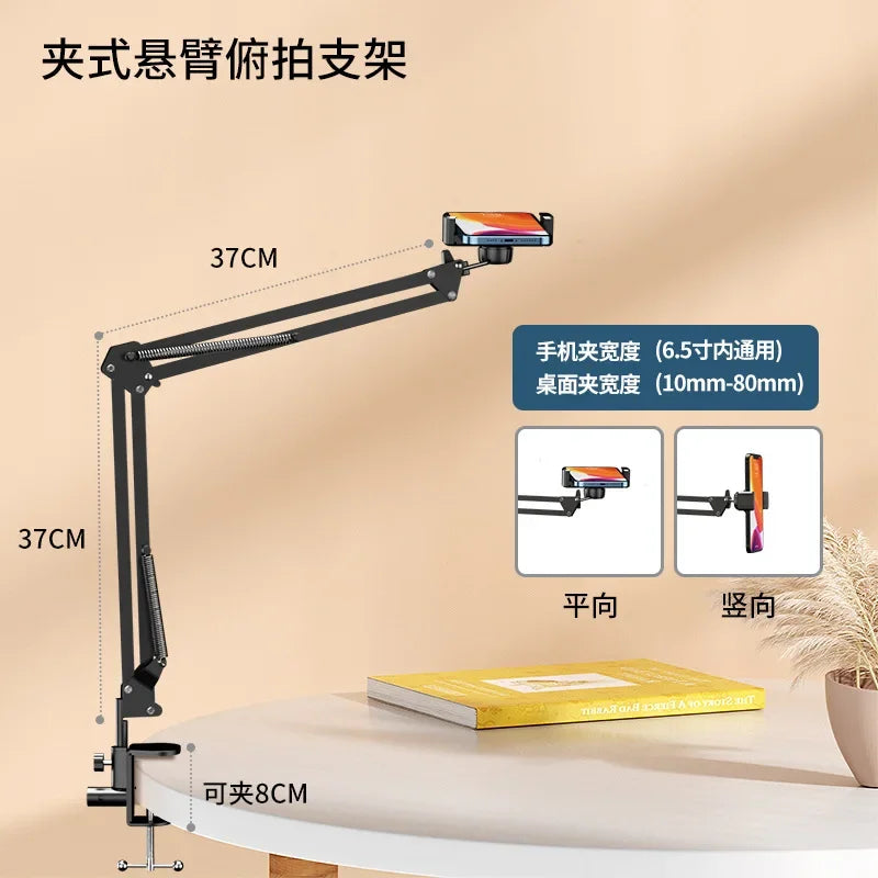 360Degree Long Arm Tablet Holder Stand for 4 to 11inch Tablet Smartphone Bed Desktop Lazy Holder Bracket Support for iPad Qme 2 - Phone holder A
