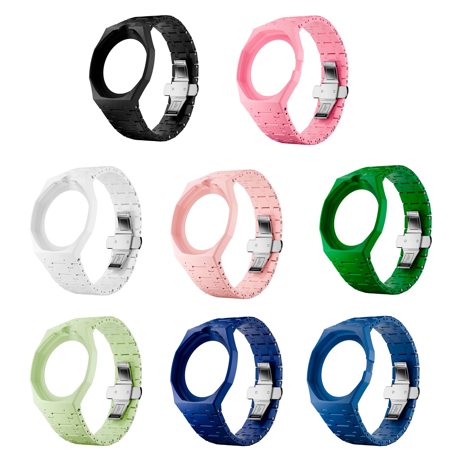 Ceramic Case Mod Kit Compatible with Swatch X AP Royal POP Changer Watch Full Case+Link Bracelet Strap Watch Mod Accessory Qme