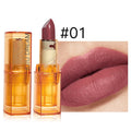 JUJU DREAM Luxury Amber Gold Tube Glossy Lipstick Hydrating Silky Qme 01