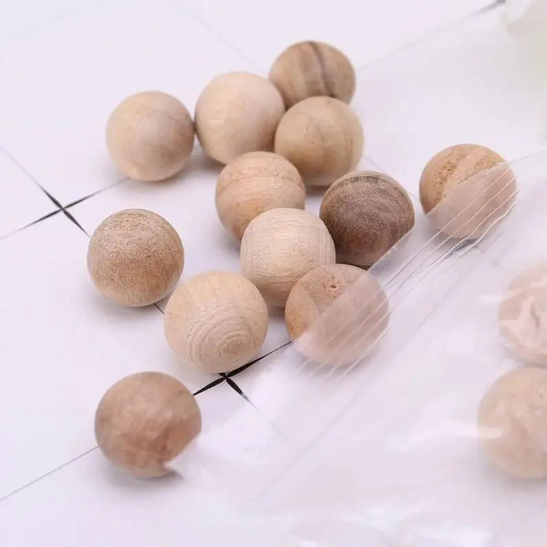 20/40/60pcs Natural Cedar Wood Balls Camphor Wood Balls Moth Repellent for Drawers Storage Boxes Odor-proof Moisture-Proof Bars Qme
