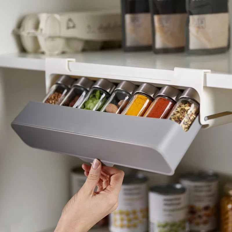 Kitchen Seasoning Bottle Storage Rack Spice Self-adhesive Qme