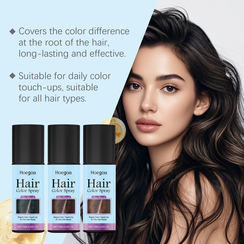 Hair Color Spray Temporary White Hair Dye Washable Non-sticky for Halloween Cosplay Party Costume Makeup Brown Hair Dye Spray Qme