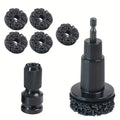 Wheel Hub Axle Brake Disc Grinding Head - Hardened Plastic Model - Wheel Hub Rust Removal Tool + 5 Grinding Heads Qme whit 5 heads