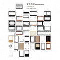 50 pcs INS Label Scrapbooking stickers Diy Planner Diary Album Collage material Hand Account junk journal supplies Qme A