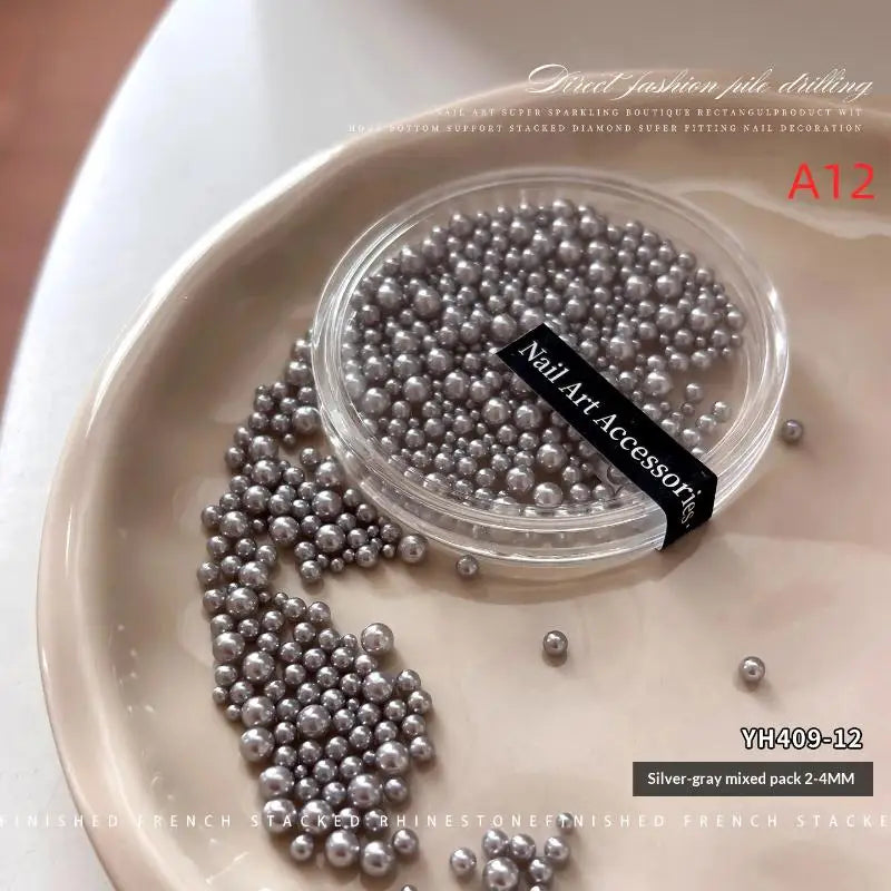 Creative 2- Pearl Resin Charms Nail Art Projects Unique Manicure Qme A12