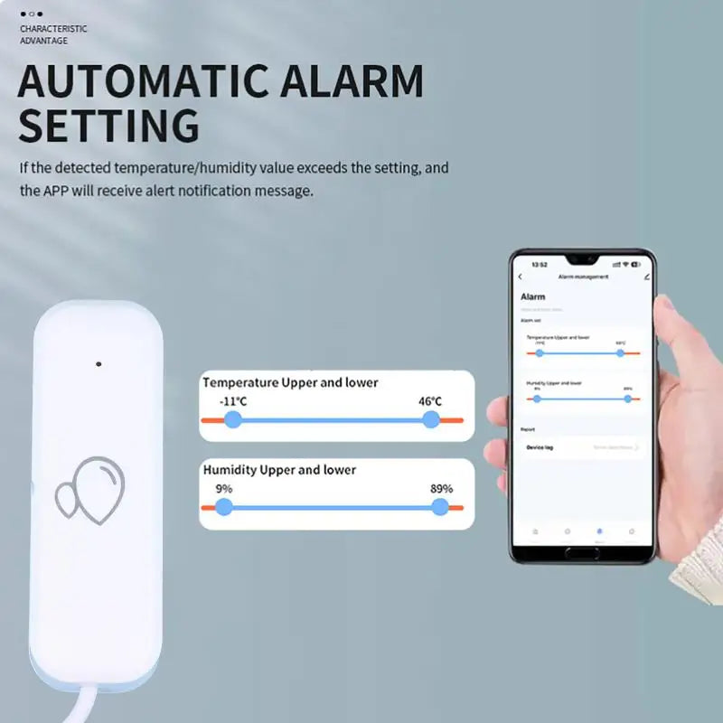 Wifi Water Sensor Leakage Alarm Flood Leak Detector Smart Home APP Qme