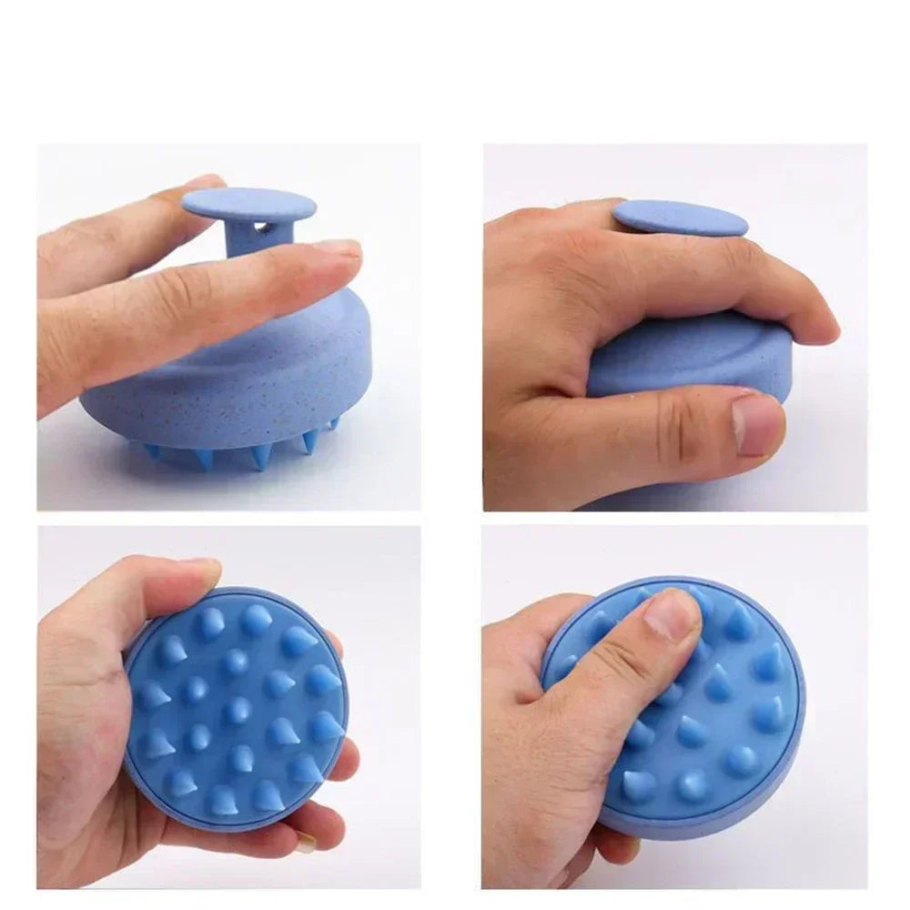 Silicone Shampoo Brush Body Massage Bath Shower Salon Hairdressing Qme