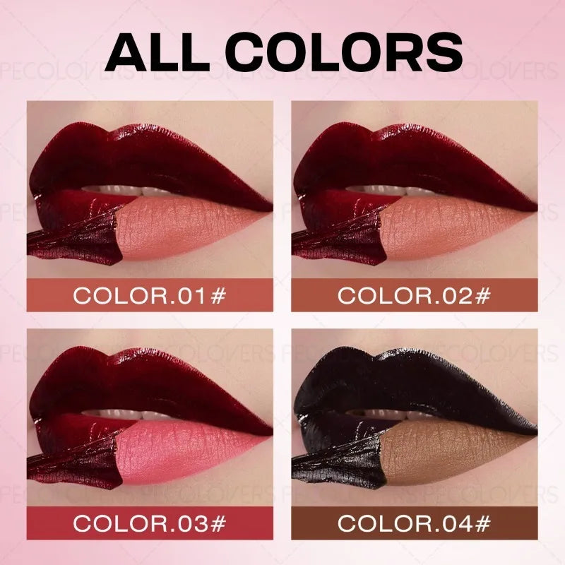 Multi-color Tear-out Lip Gloss Depicting Contour Long-lasting Natural Qme