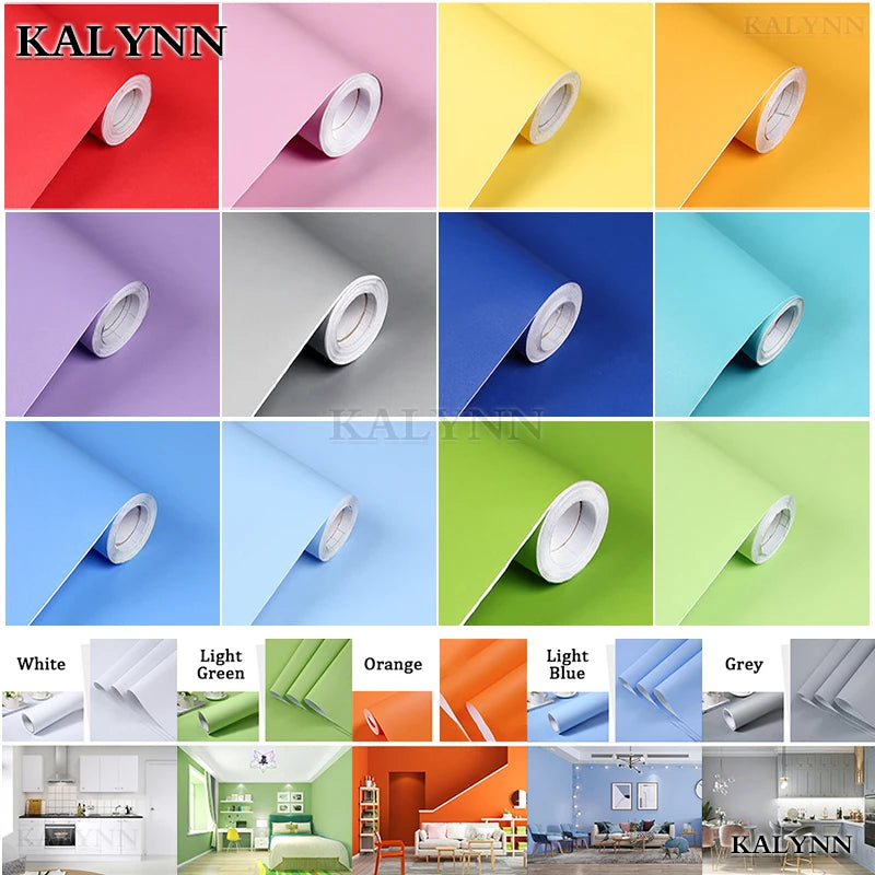 2023 Width Peel Stick Wallpaper Solid Contact Paper Self-adhesive Qme