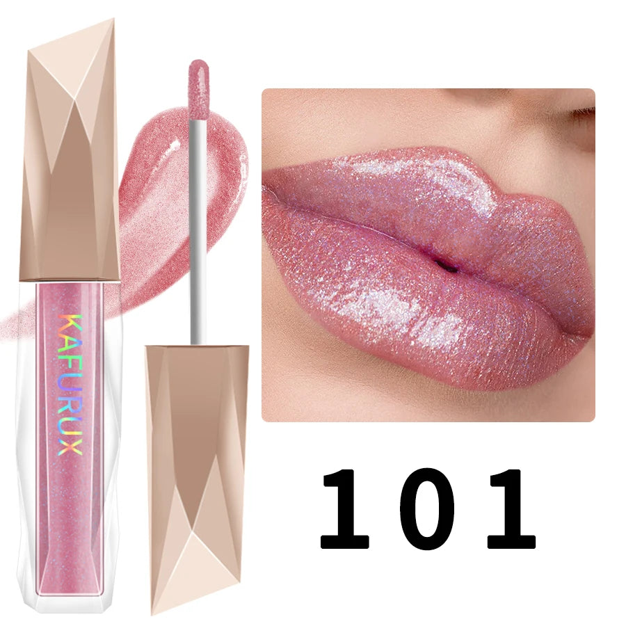 Shimmer Lip Gloss Fuller Effect Moisturizing Care Essence Long Qme 101