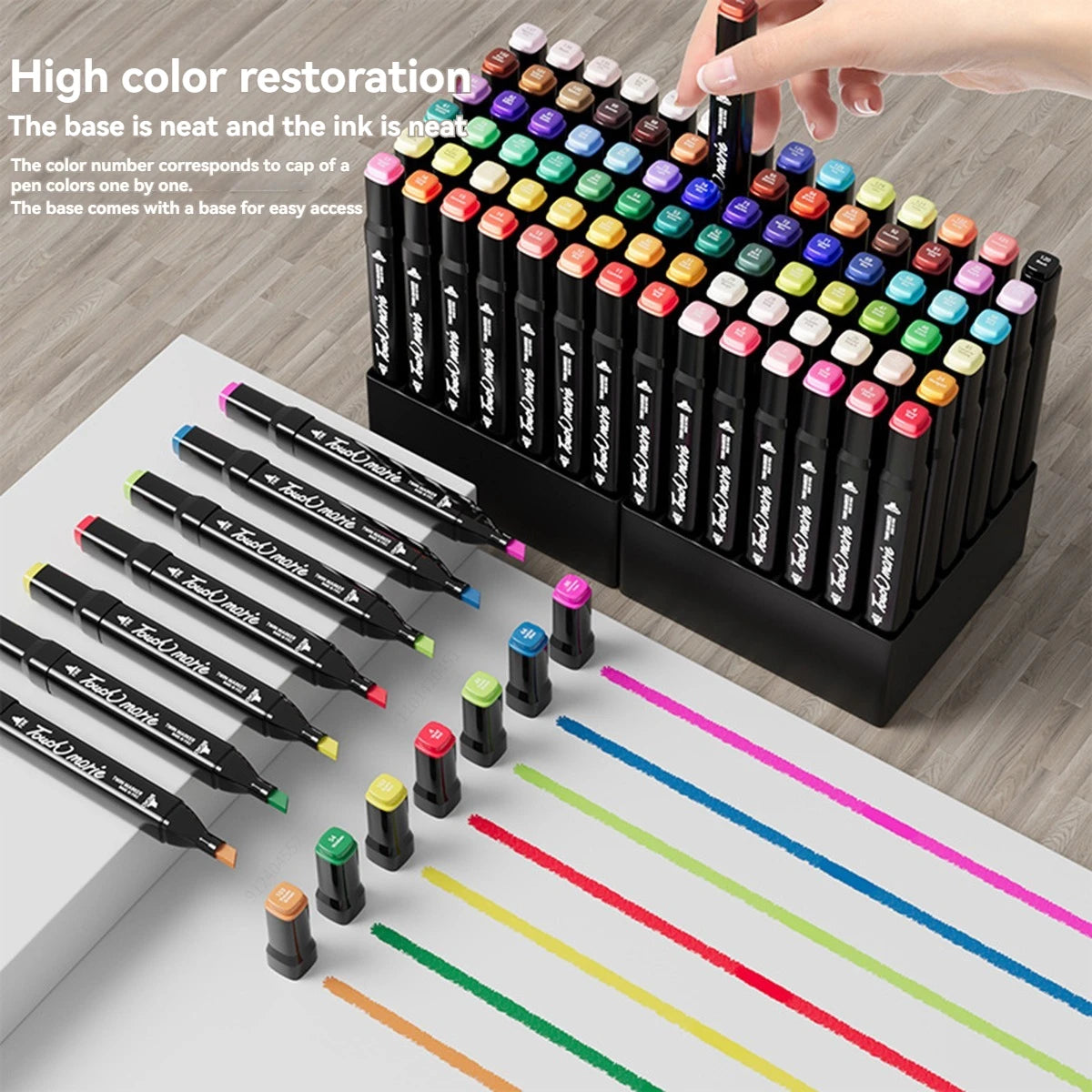 6-24Pcs Dual Tip Alcohol Markers Art Sketch Marker Pen Bright Ink for Illustration Graffiti Painting School Art Supplies Qme