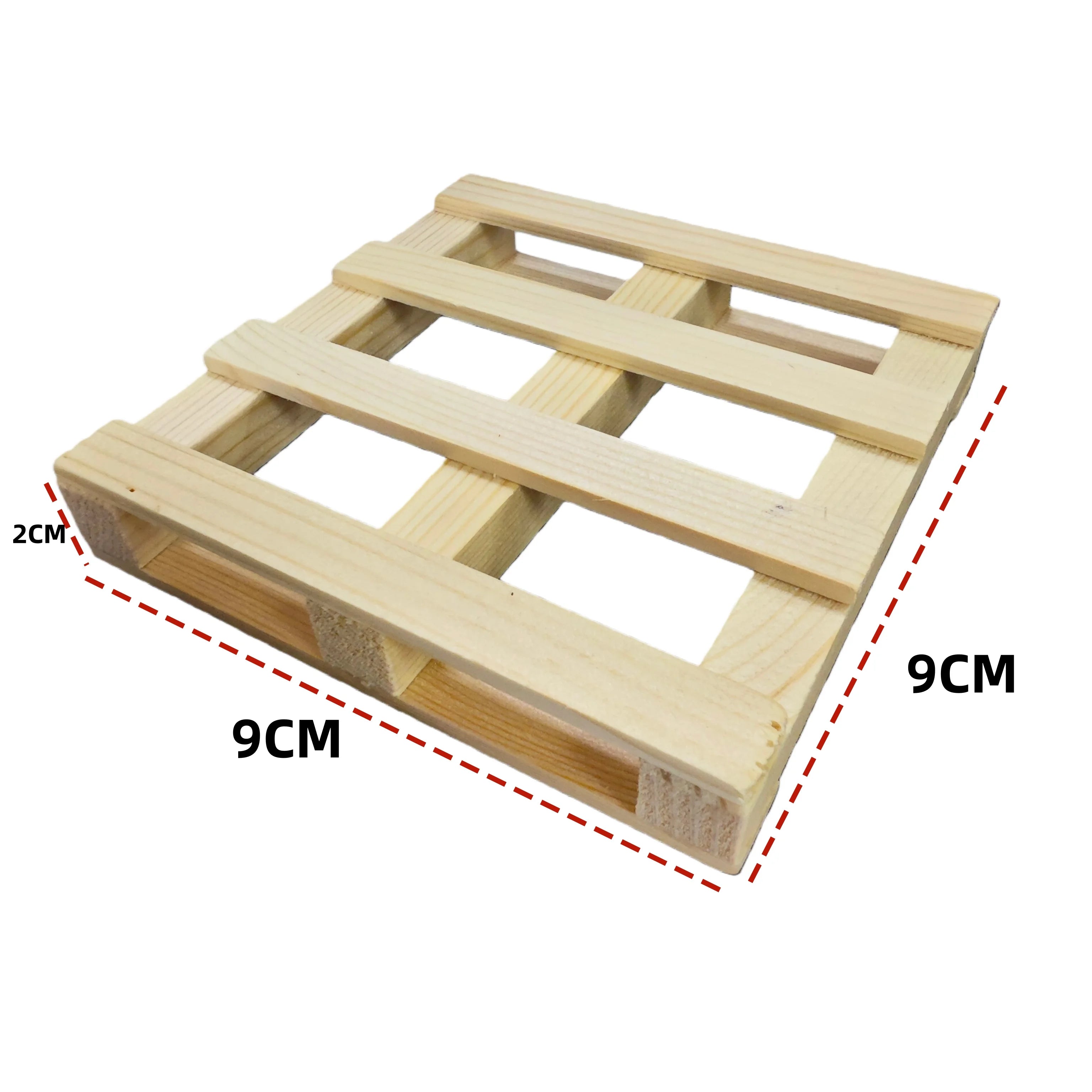 Cold Drinks Mini Wooden Pallet Beverage Coasters Wood Flower Pot Qme 9x9x2cm 0