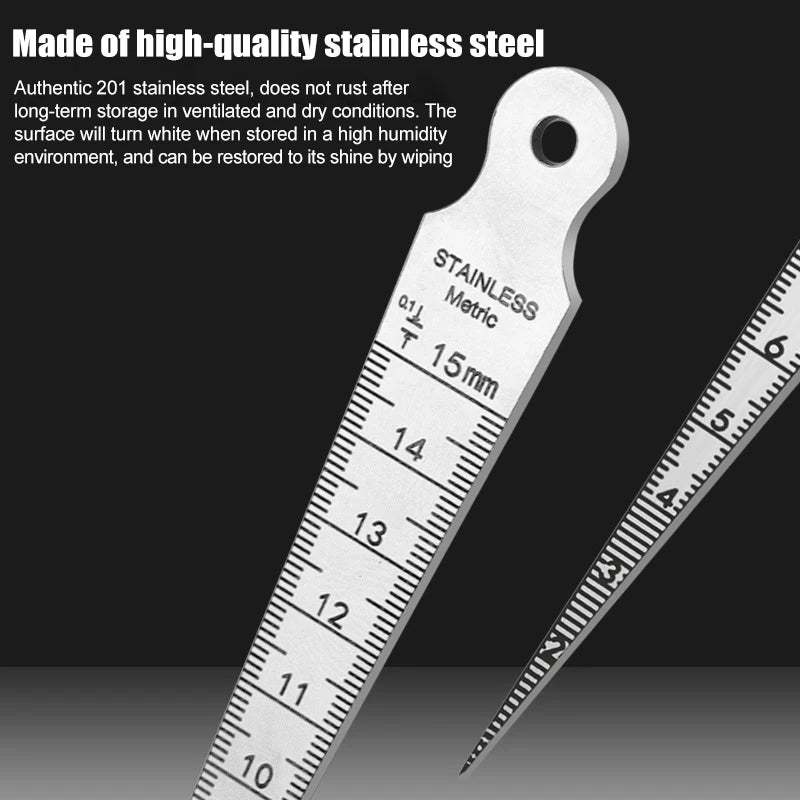 Feeler Gauge Taper 1- Steel Inner Diameter Ruler Hole Measuringtool Qme