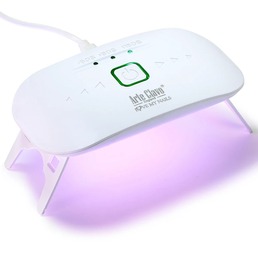 UV Resin Nail Dryer Machine Portable 60 90 150s 3 Levels Timing Qme 8W LED Lamp USB Type-C