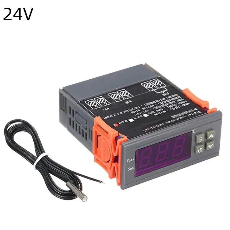 Dual Digital Thermostat Temperature Humidity Control 1210W Thermometer Hygrometer Incubator Controller 220V 12V 24V Qme 24v