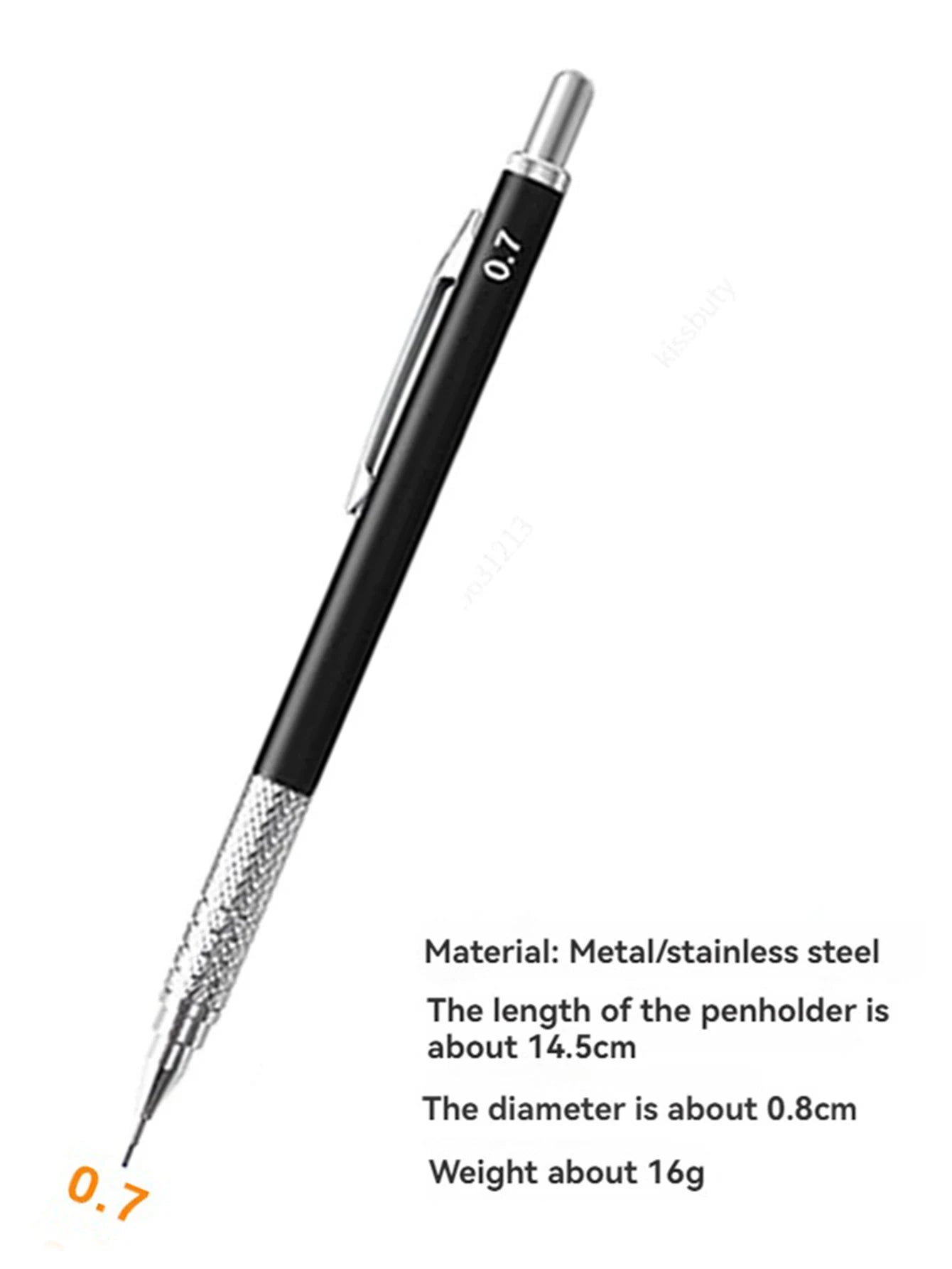 Metal Mechanical Pencil Large capacity Lead And Refills Set 0.3, 0.5, 0.7, 0.9 2.0 Mechanical Pencils for Drawing Sketching Qme 0.7mm pen