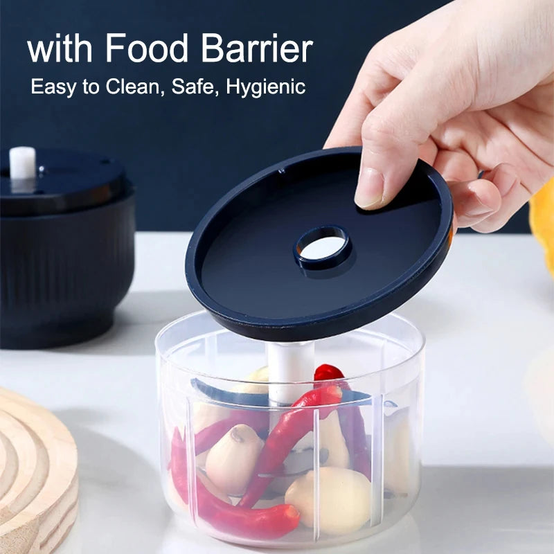 Mini Electric Vegetable Chopper- Rechargeable USB Garlic Crusher Food Qme