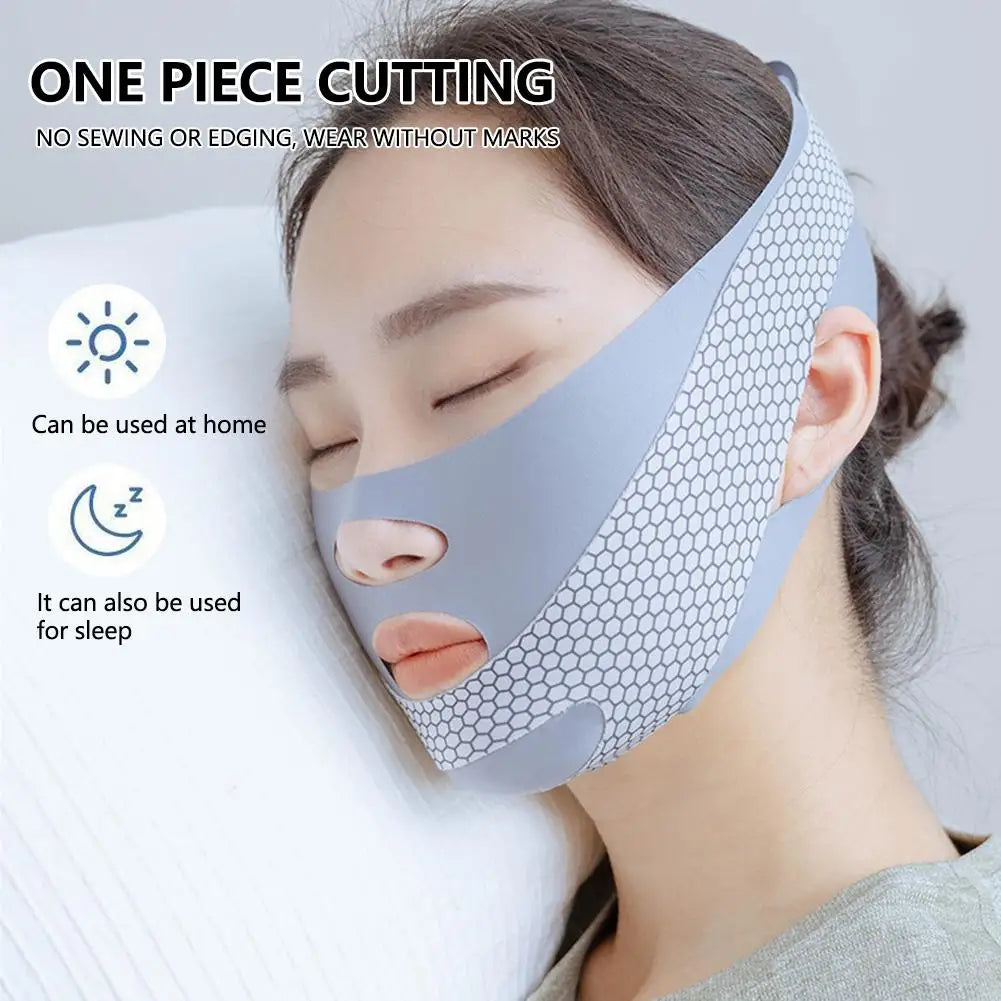 Chin Strap Sleeping Face V Shaper Adjustable Jaw Exerciser Double Qme