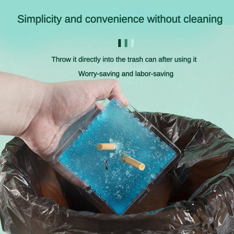 Disposable Ashtray Prevent Ash Remove Odor Water Soluble Film Smoke Qme