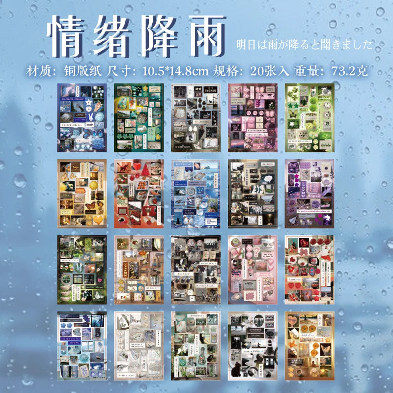 TIANZI Kawaii Die Cut Sticker Book 20/30 Sheets Store Series for DIY Diary Handmade Scrapbooking Basic Decoration Supplies Qme C