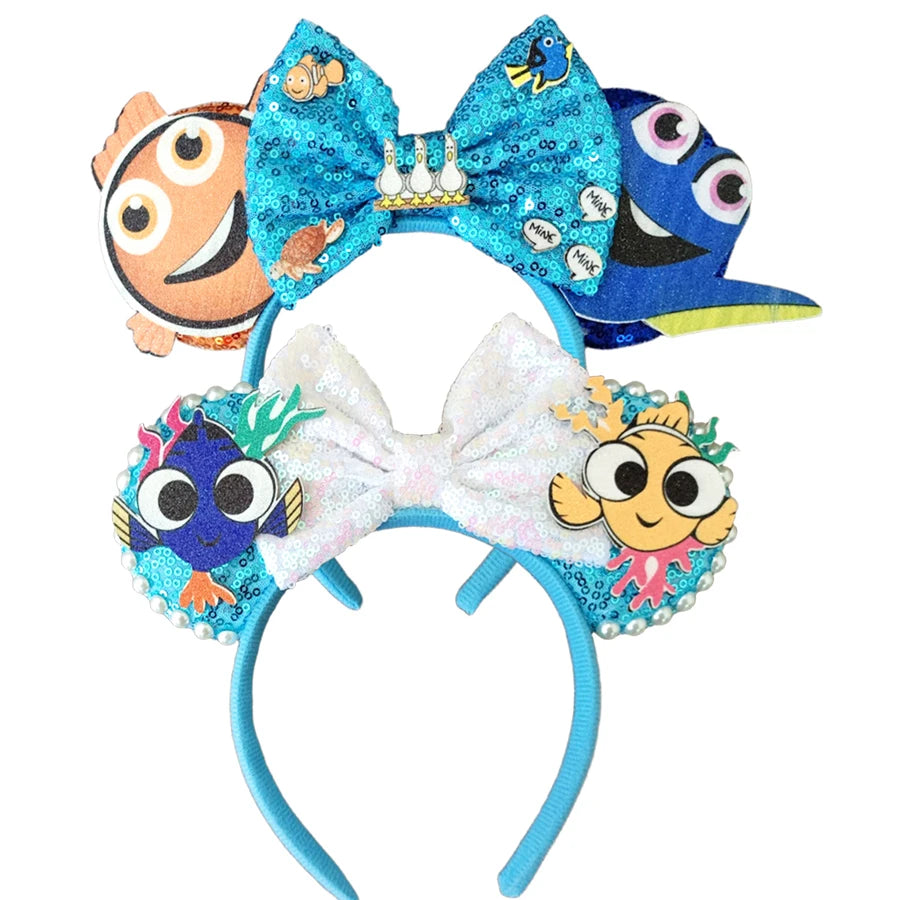 Newest Finding Nemo Inspired Mickey Ears Headband Party Cosplay Decoration Costume Party Gift For Girls/Adults Festival Headwear Qme Headband 10
