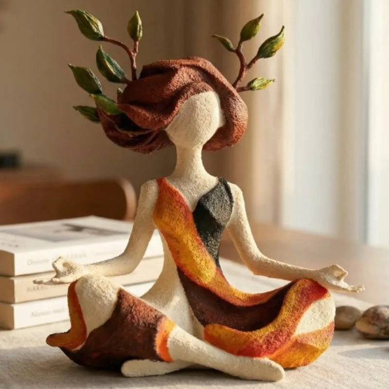 Inner Harmony Resin Sculpture Figurine Handcrafted Home Decor Qme