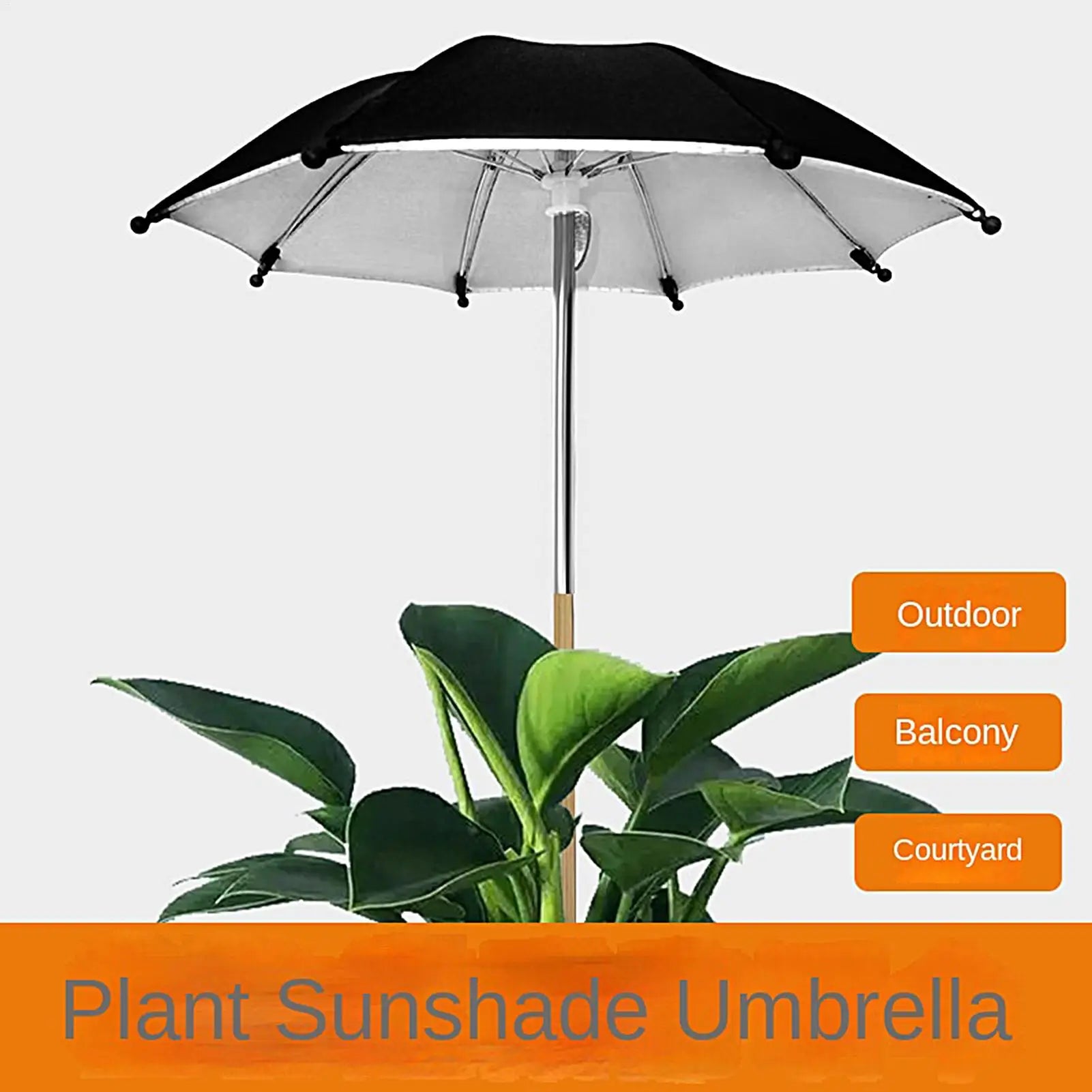 1pcs Plant Umbrella Portable Water Resistant Garden Umbrellas For Plants Flowers For Patio Balcony Courtyard Backyard Porch Roof Qme