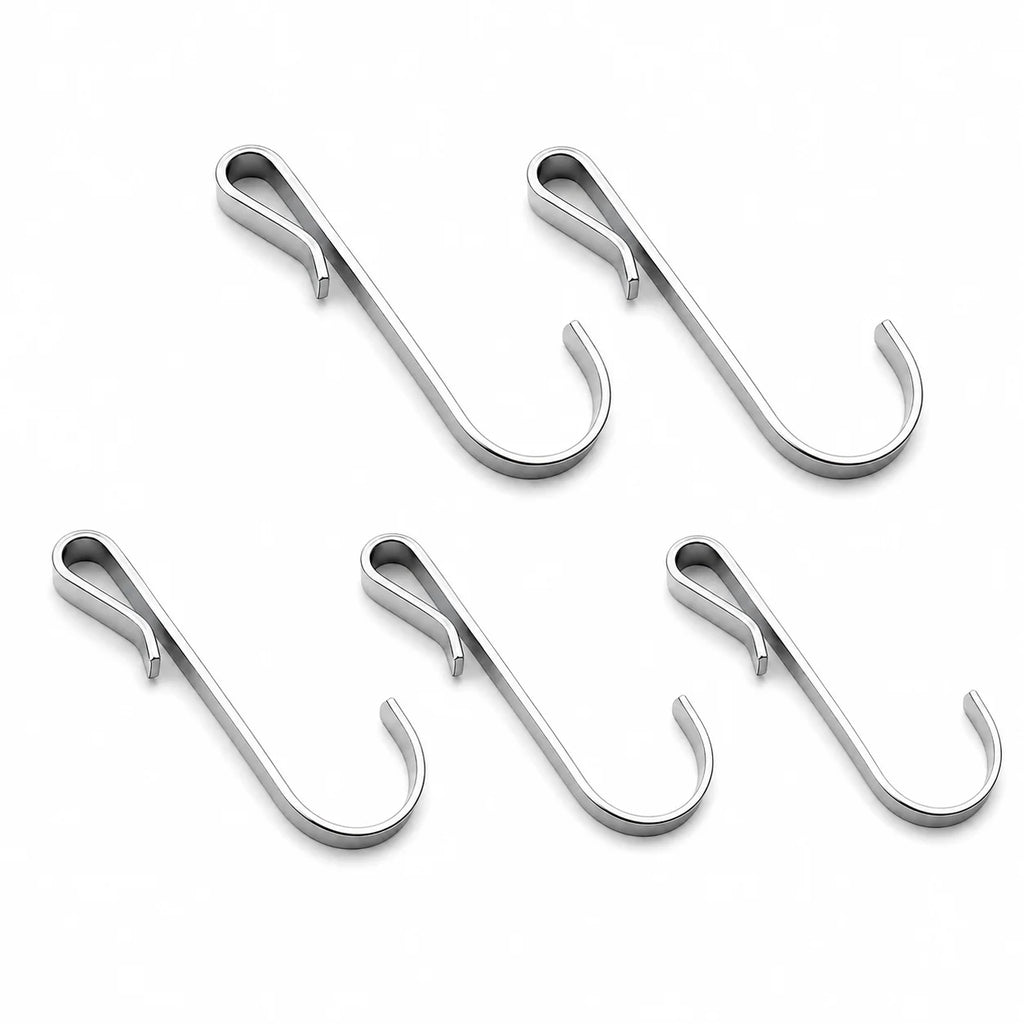 Household Multi-purpose J Shaped Metal Clip Hooks 5/10/20Pcs Anti-rust Hanging Hooks For Wire Racks Sink Grate Organizing Qme 5 PCS
