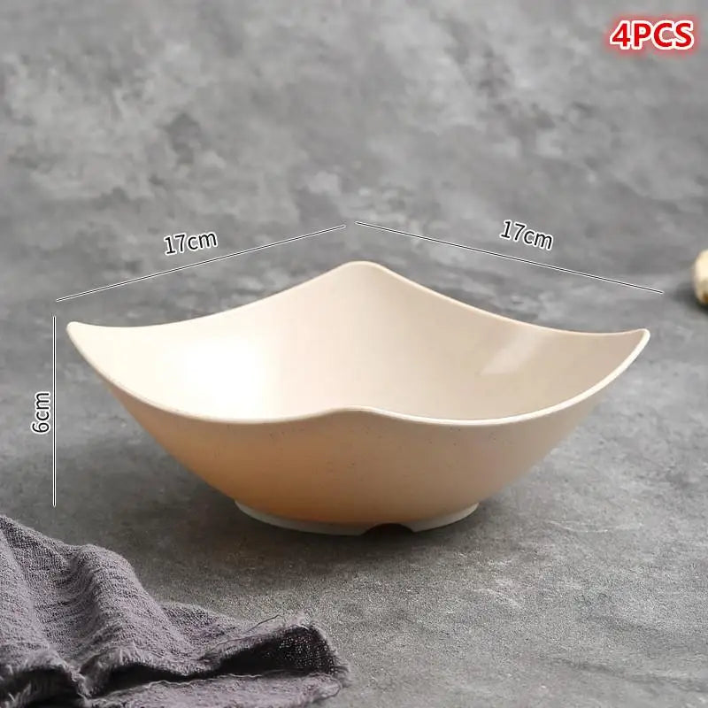 Plastic Salad Mixing Bowls Premium Multipurpose Fruit Vegetable Qme Beige