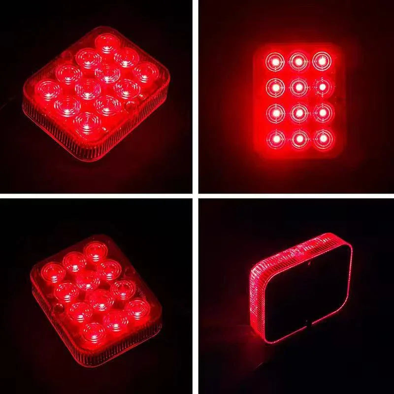 12V 24V 12 LED Waterproof Rear Tail Fog Light Driving Lamps Safety Qme