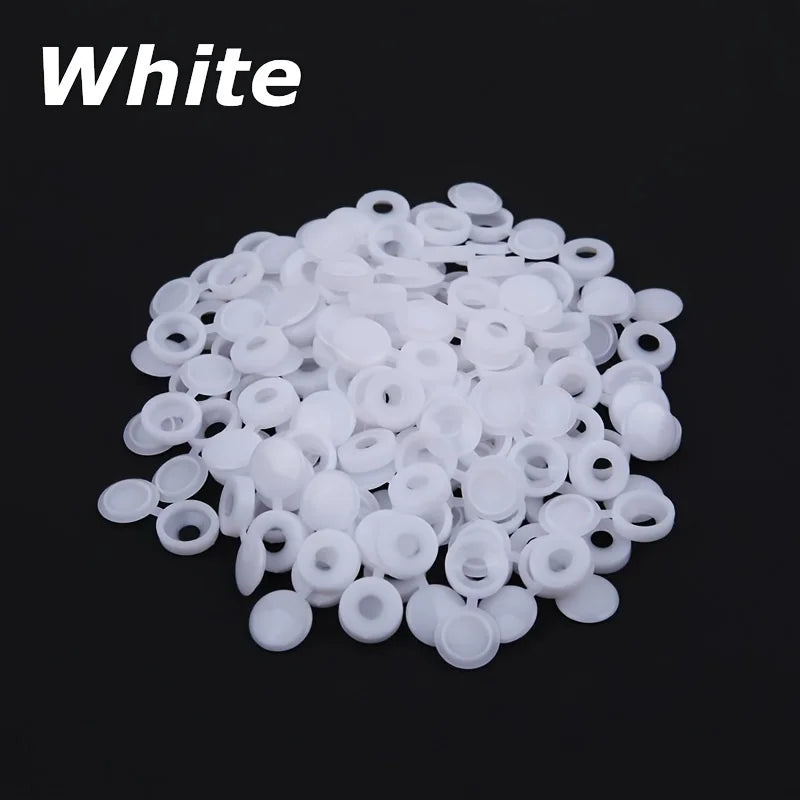 100pcs Self-tapping Screw Cross Special Lid Decorative Hole Plug Self-tapping Screw Cap Qme 100pcs White