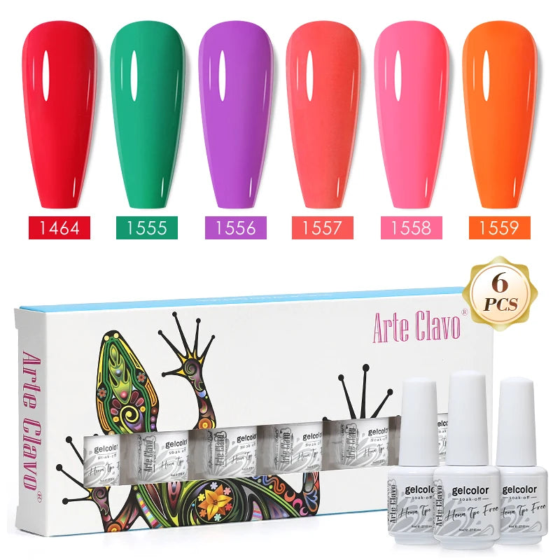 Arte Clavo Colourful Box Nail Gel Polish Semi Permanent UV Led