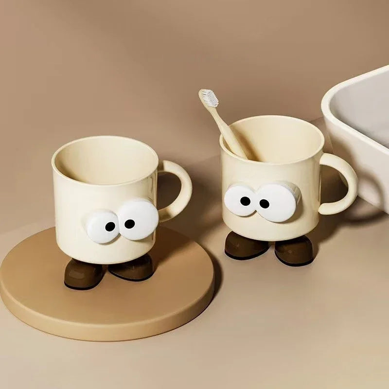 1 Piece Of Mouthwash Cup Household Toothbrush Cup Couple Girl Toothbrush Cup Cute Cartoon Wash Cup Anti-fall Qme