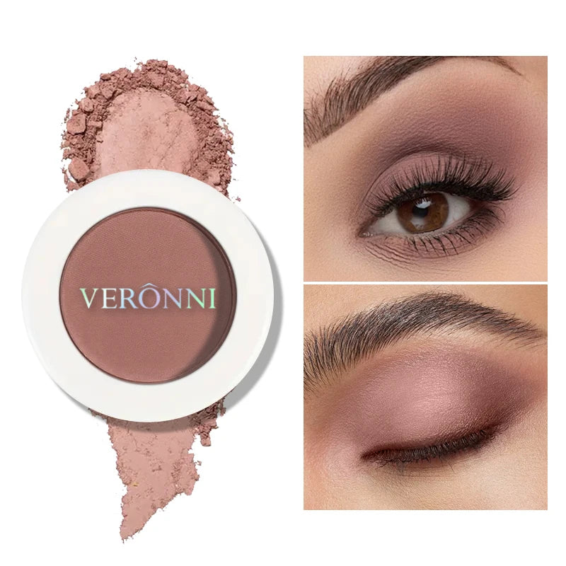 VERONNI Single Eyeshadow Matte Shimmer Glitter Pigment Waterproof Qme 102