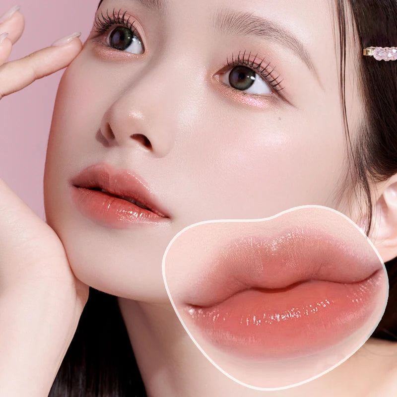 Glossy Lipstick-Lasting Hydrating Lip Gloss, Water Light Mirror Glossy Glass Lip Glaze, Waterproof, Non-Sticky, Non-Stick Cup Qme