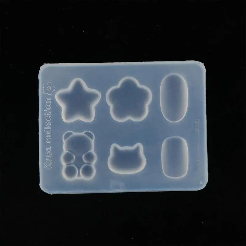 Nail Art 3D Silicone Mold Bean Card Easy Clean Reusable Resin Qme Default Title