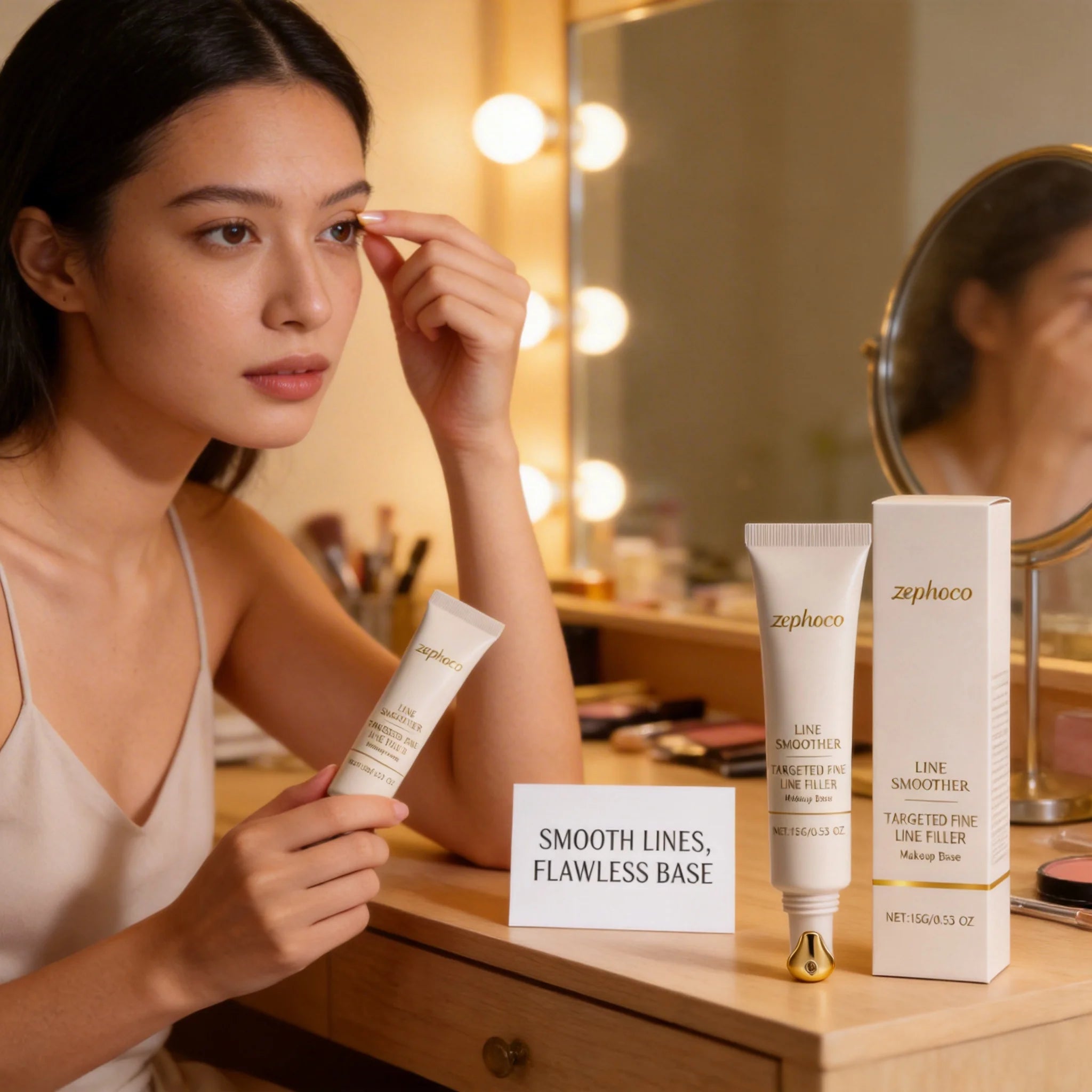 Zephoco Pre-makeup Facial Moisturizer Fine Line Filler Waterproof Qme