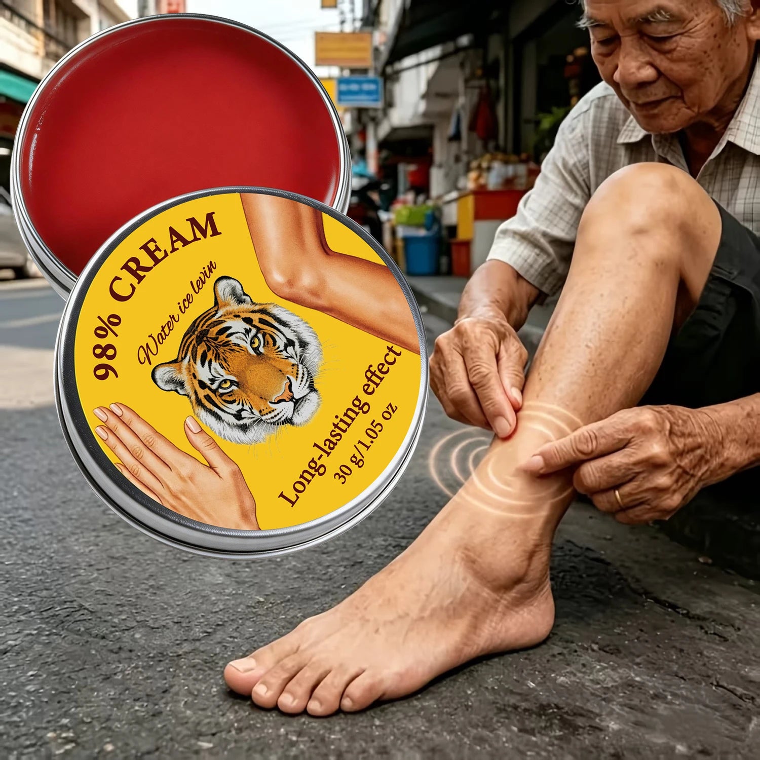 Long-Lasting Tiger Balm Cream with Collagen & Bee Venom, Daily Moisturizing Firming Skin Balm Qme